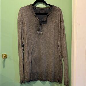 Men's Gray Henley Shirt